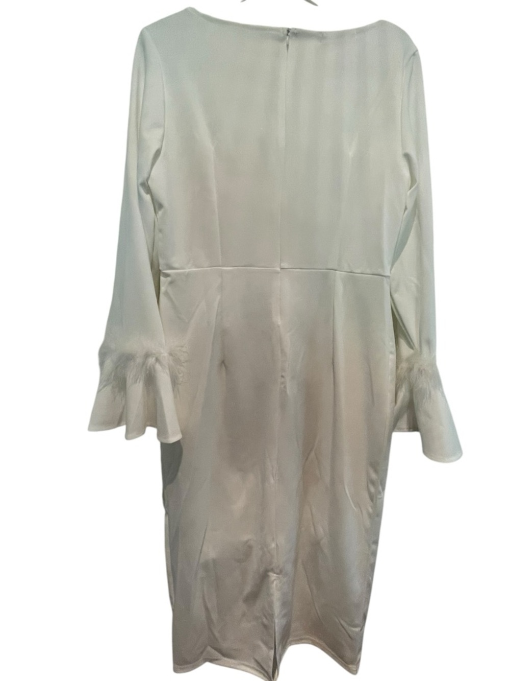 Metamorphosis Girl White Bell-Sleeve Midi Dress (XL) - Picture 3 of 5